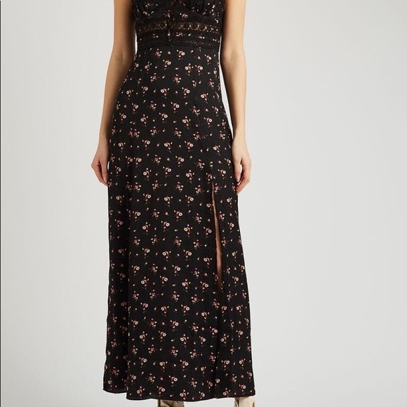 Free People Intimately Out and About Satin Floral Maxi Slip Dress - Picture 11 of 13